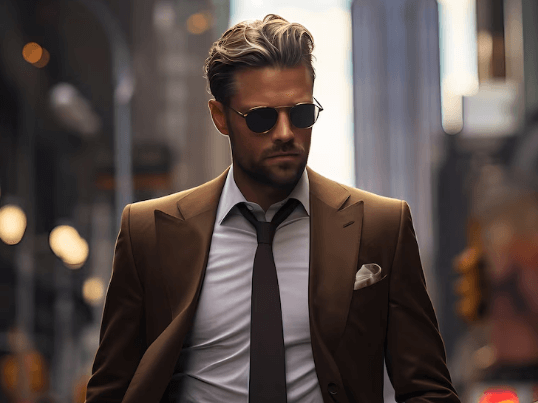 Confident man enjoying a refined lifestyle in Singapore